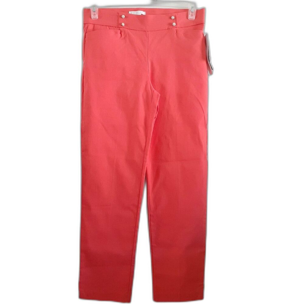 Linda Matthews Papaya Whip Comfort Waist Ankle Pull On Pants NWT Medium
